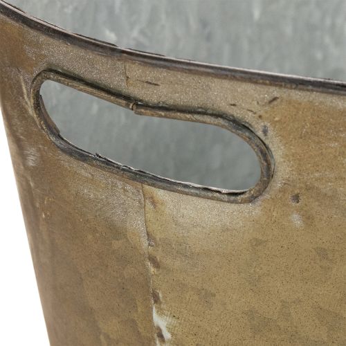 tételeket Növénycserepek és dézsák szett, rézszínű/fehér, H32,5cm/36,5cm/41,5cm