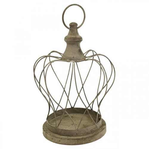 Floristik24 Shabby Chic Deco Crown Rusztikus fém korona akasztáshoz H27cm