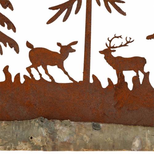 tételeket Erdei sziluett állatok patinás fa alapon 30cm x 19cm
