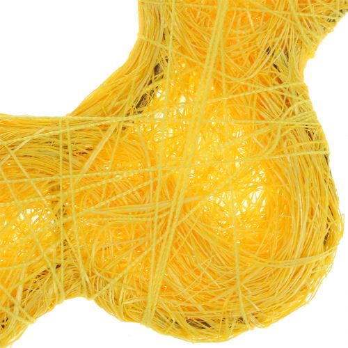 Floristik24 Szizál virág sárga Ø7,5cm 25db