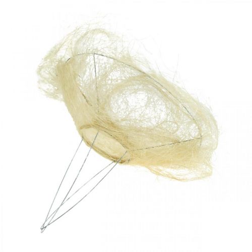 Floristik24 Virágcsokor, szizál mandzsetta fehérített Ø25cm 6 db