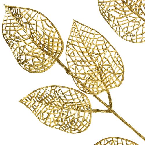 tételeket Skeleton Leaves mesterséges fűzfa levelek Gold Branch Deco 63cm