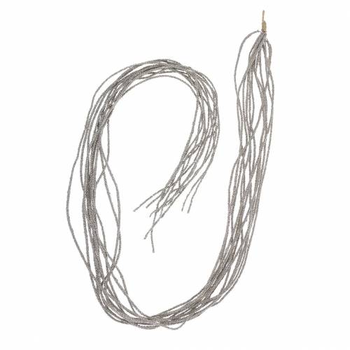 Floristik24 Zamatos füzér függő zöld, bronz metál 140cm