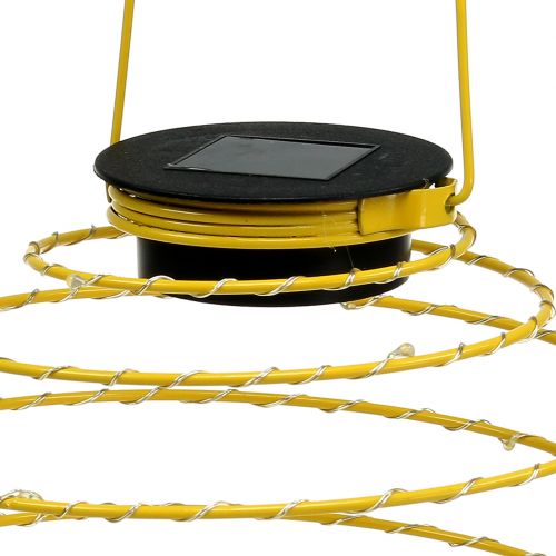 Floristik24 Napelemes kert világossárga 22cm 25 LED-del meleg fehér