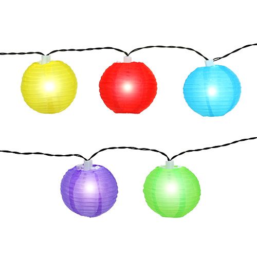 tételeket Napelemes lámpás lánc LED színes 4,5m 10 izzós hideg fehér