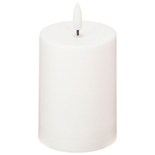 Floristik24 Napelemes gyertya LED-es gyertya időzítővel Fehér meleg fehér Ø7cm H12,5cm