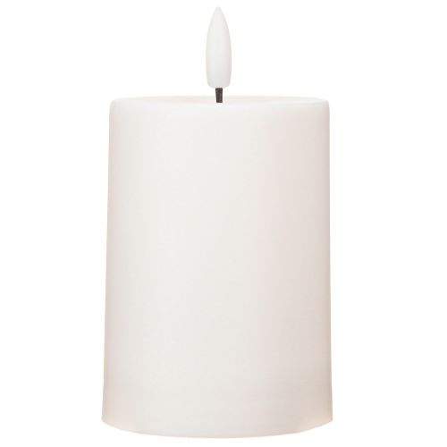 Floristik24 Napelemes gyertya LED-es gyertya időzítővel Fehér meleg fehér Ø7cm H12,5cm