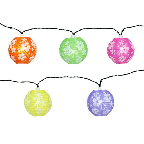 Floristik24 Napelemes lámpa virágmintával 4,5m 10 LED