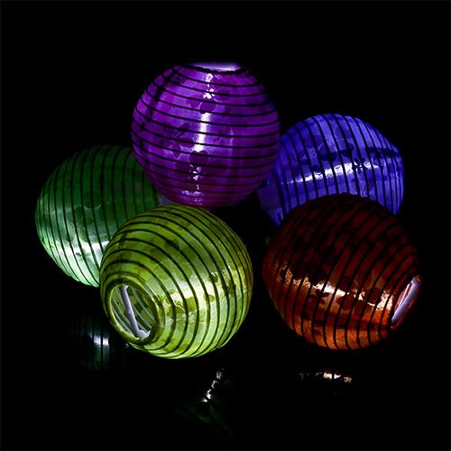 Floristik24 Napelemes lámpa virágmintával 4,5m 10 LED