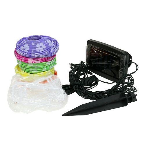 Floristik24 Napelemes lámpa virágmintával 4,5m 10 LED