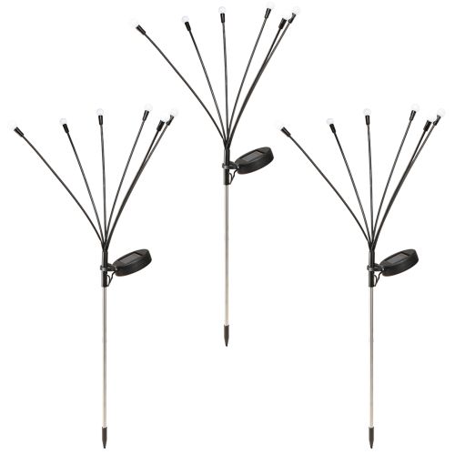 Floristik24 Napelemes lámpák kültéri LED rúdlámpa meleg fehér 70cm 3db