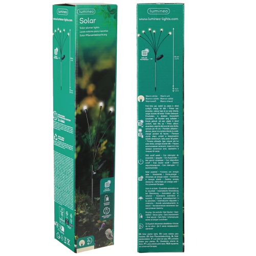 tételeket Napelemes lámpák kültéri LED rúdlámpa meleg fehér 70cm 3db