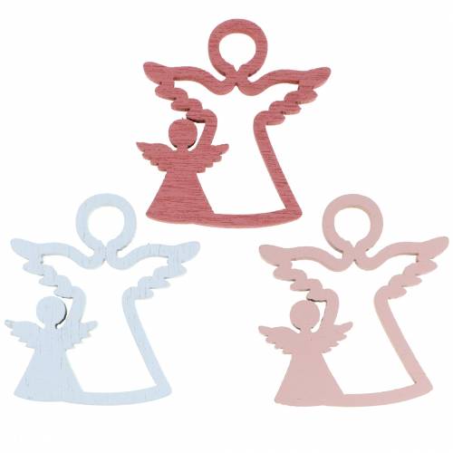 tételeket Scatter dekoráció angyal rózsaszín/fehér 24 db