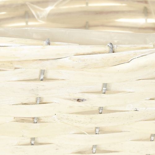 tételeket Forgácskosár fonott kosár fehérre meszelt natúr 29×18×14cm