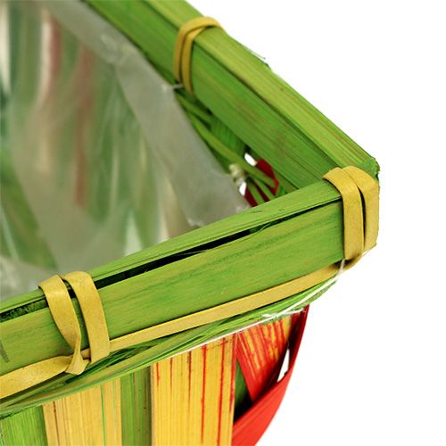 tételeket Chip kosár szett négyzet alakú tarka 20cm x 11cm 12 db