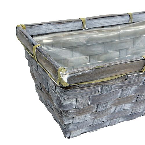 Floristik24 Chipkosár készlet növénykosár fehér/szürke/barna 6 db. 25/12 cm