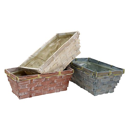 tételeket Chipkosár készlet fehér, szürke, barna 8 db 20cm x 11cm