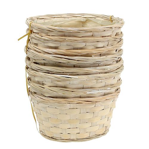 Floristik24 Forgácstálca kerek fehérre 8db. Ø20cm