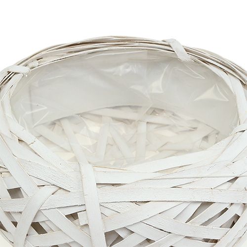 Floristik24 Forgácstálca ültetésre fehér Ø25cm H10cm