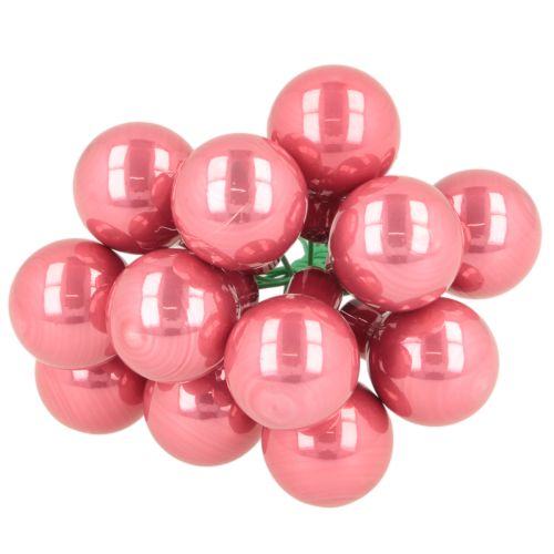 Karácsonyi gömbdíszek dróttal, mini fényes, tükrös bogyók, 20 mm, 140 darab | Floristik24.hu