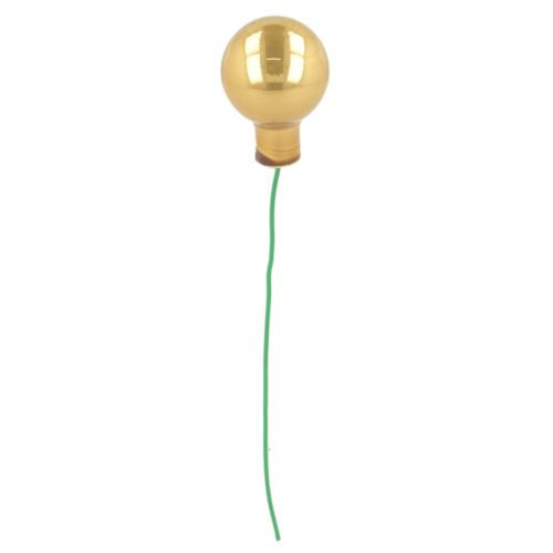 Mini karácsonyfadíszek dróttal, tükrös bogyók, fényes, 20 mm, 140 darab | Floristik24.hu