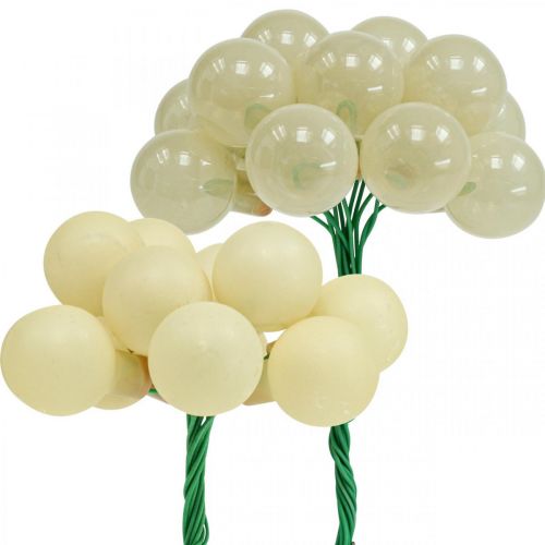 Floristik24 Mini karácsonyi golyók krém mix matt/fényes Ø20mm 140 db