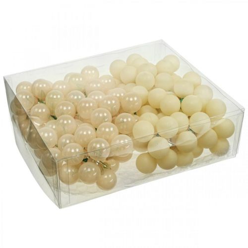 tételeket Mini Christmas baubles krémkeverék matt/fényes Ø25mm 140p