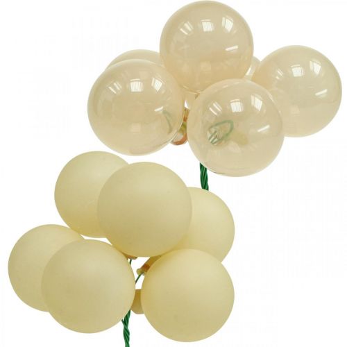 tételeket Mini karácsonyi golyók krém mix matt/fényes Ø40mm 32 db