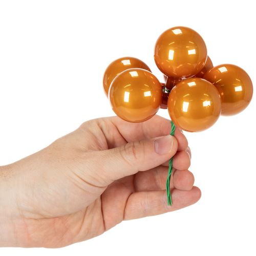 Mini karácsonyi gömbdíszek dróttal, tükrös bogyók, színes, 40 mm, 32 darab | Floristik24.hu