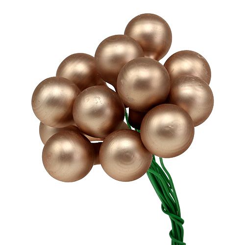 Floristik24 Tükörbogyó krém-rózsaszín keverék 15mm 140p