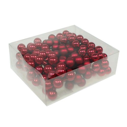 Floristik24 Tükörbogyó Bordo Mix Ø25mm 140db