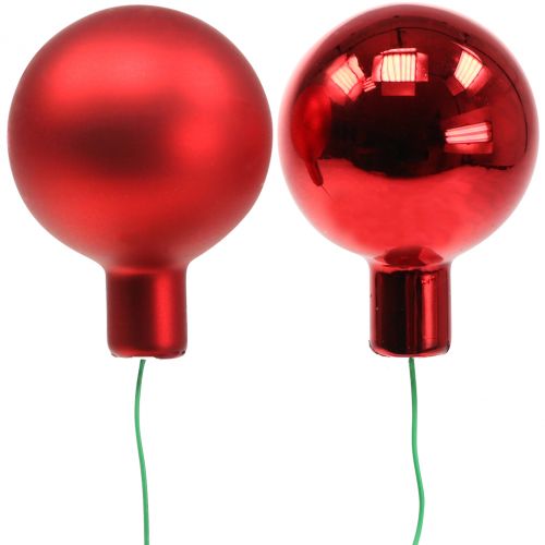 tételeket Tükörbogyó piros keverék Ø40mm 32db