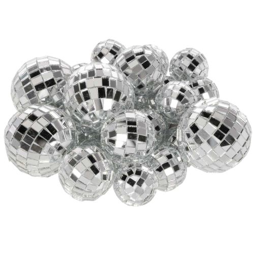 Dekoratív tükörgömbök, parti dekorációs elem, ezüst, 2-4cm, 50 darab vétel | Floristik24.hu