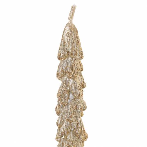 Floristik24 Kúpos gyertyák fenyő arany metál 30mm × 260mm 2db