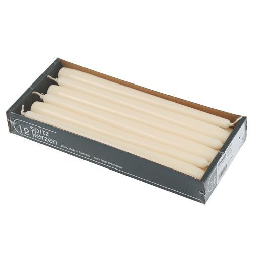 Floristik24 Kúpos gyertyák 250/23 krém 12db.