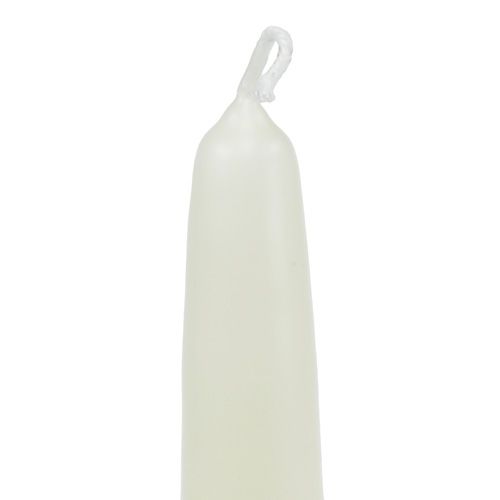 Floristik24 Hegyes gyertya 300/40 gyapjú fehér 8db