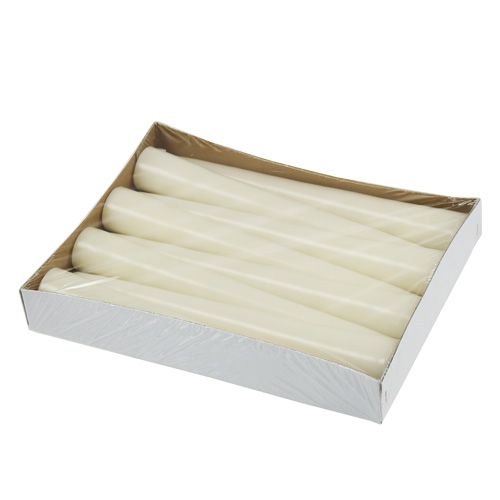 Floristik24 Hegyes gyertya 300/40 gyapjú fehér 8db