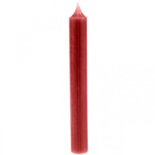 tételeket Rúdgyertya piros színű gyertyák rubinvörös 180mm/Ø21mm 6db