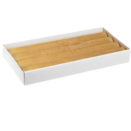 Floristik24 Kúpos gyertyák egyszínű méz 34x300mm 4 db