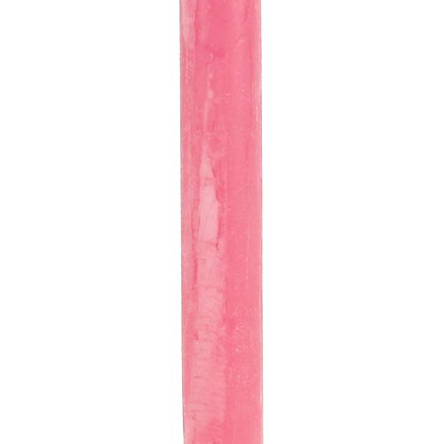 tételeket Kúpos gyertyák 21mm x 300mm tömör rózsaszín 12db