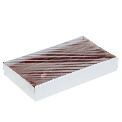 Floristik24 Kúpos gyertyák egyszínű sötétvörös 34mm x 240mm 4 db