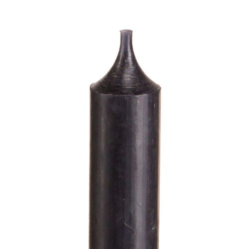 tételeket Kúpos gyertyák rövid kis gyertyák fekete 110mm Ø21mm 6 db csokor