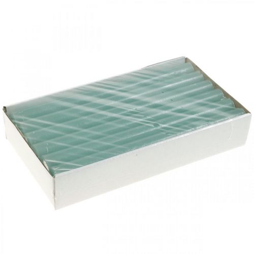 tételeket Zöldre festett kúpos gyertyák 21×240mm 12 db