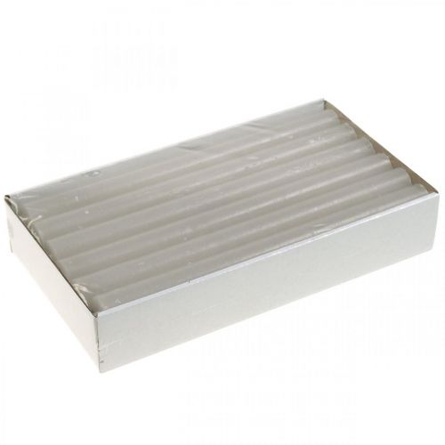 tételeket Kúpos gyertyák egyszínű világosszürke 21×240mm 12db