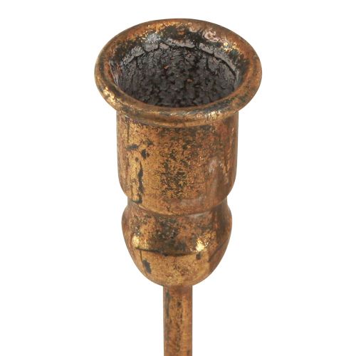 tételeket Antik pálcás gyertyatartó 10 db arany gyertyához 46×46cm H16,5cm