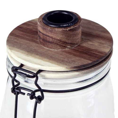 Floristik24 Pálcás gyertyatartó dekoratív üveg zárással Ø10cm H16cm