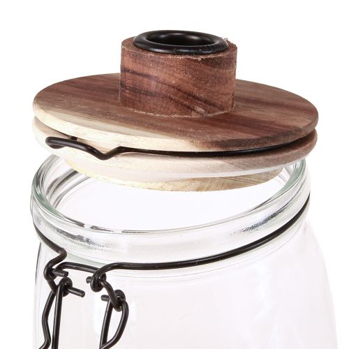 Floristik24 Pálcás gyertyatartó dekoratív üveg zárással Ø10cm H16cm