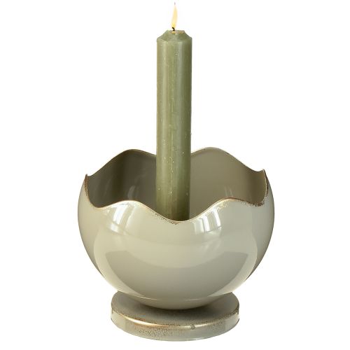 tételeket Kúpos gyertyatartó fém gyertyatartó szürkearany M9.5cm