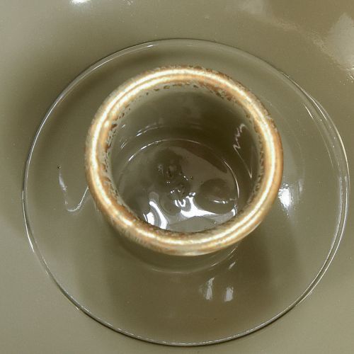 tételeket Kúpos gyertyatartó fém gyertyatartó szürkearany M9.5cm