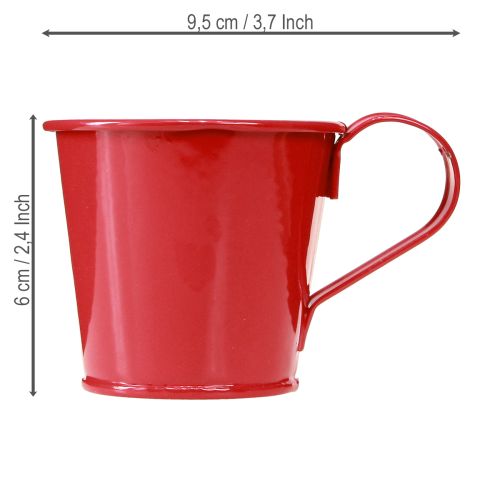 Fém gyertyatartó, piros, M6cm, 6 db | Floristik24.hu